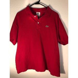 Lacoste Red Knit Polo